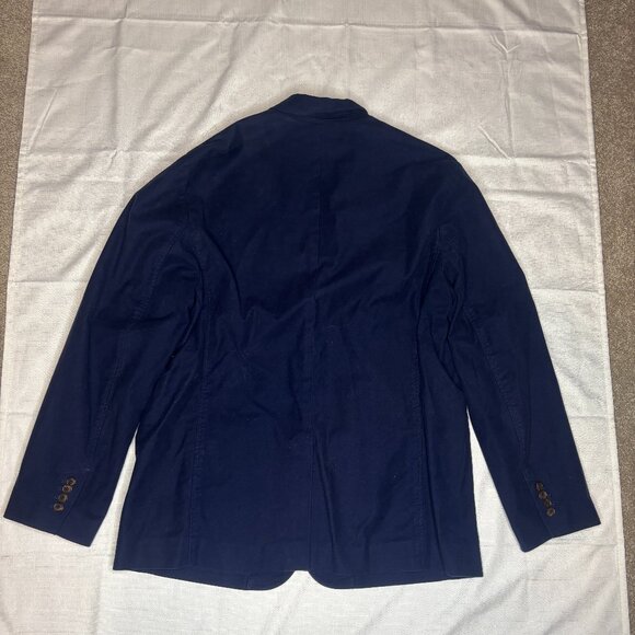 GAP Men's Navy Twill Two Button Blazer XL NWT Pockets - Picture 8 of 8